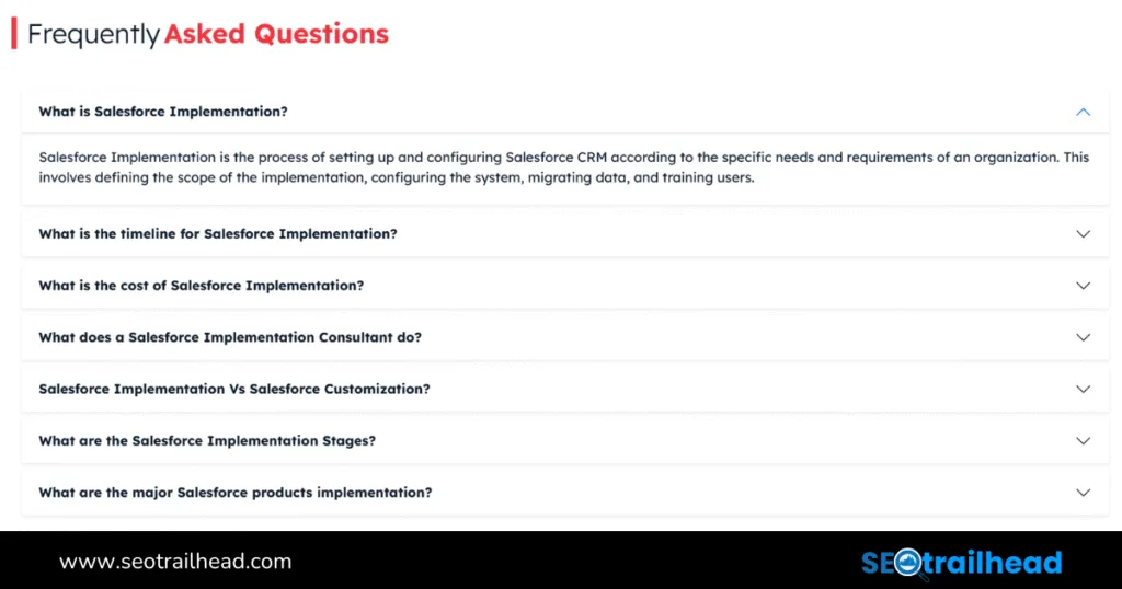 FAQs Example